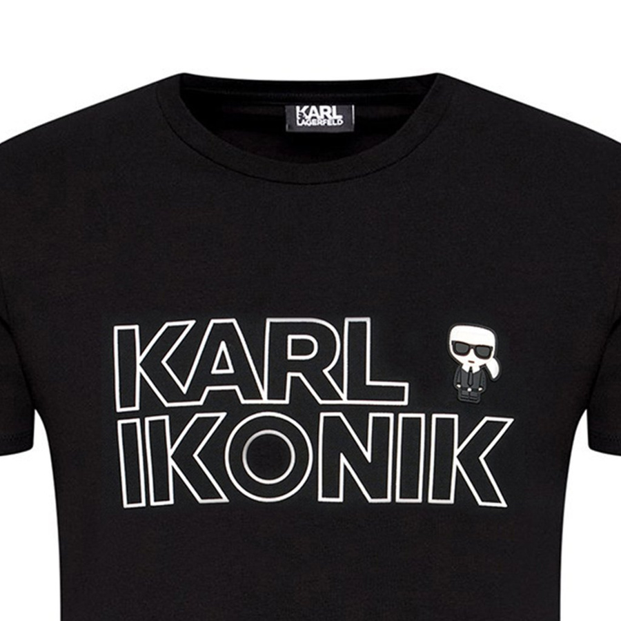 T-Shirt Męski KARL LAGERFELD Ikonik 755025 Czarny