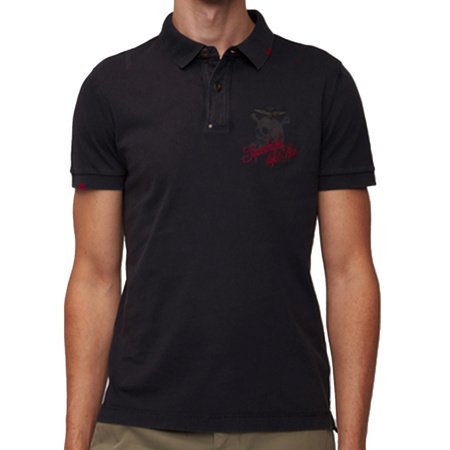 Koszulka Polo Aeronautica Militare 242PO1771J615 Czarna