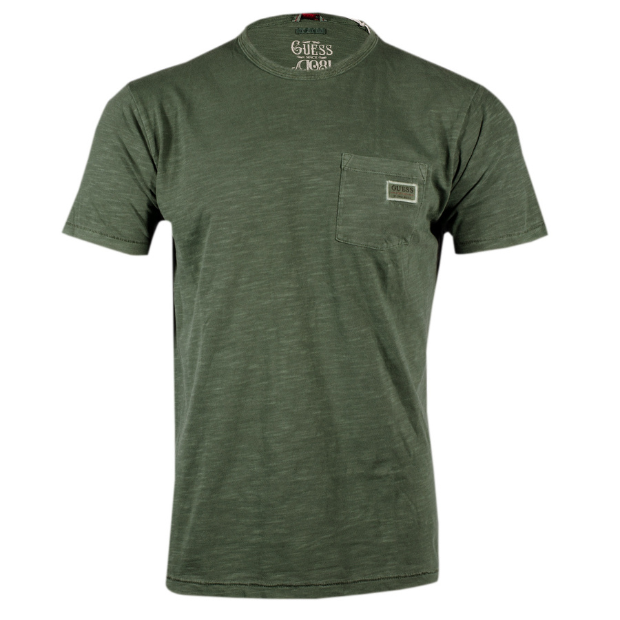 T-Shirt Męski GUESS M3RI30 KBL31 Khaki