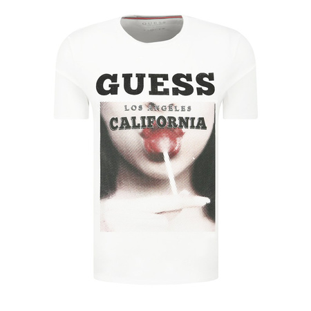 T-Shirt Męski GUESS M01I77 J1300 Biały