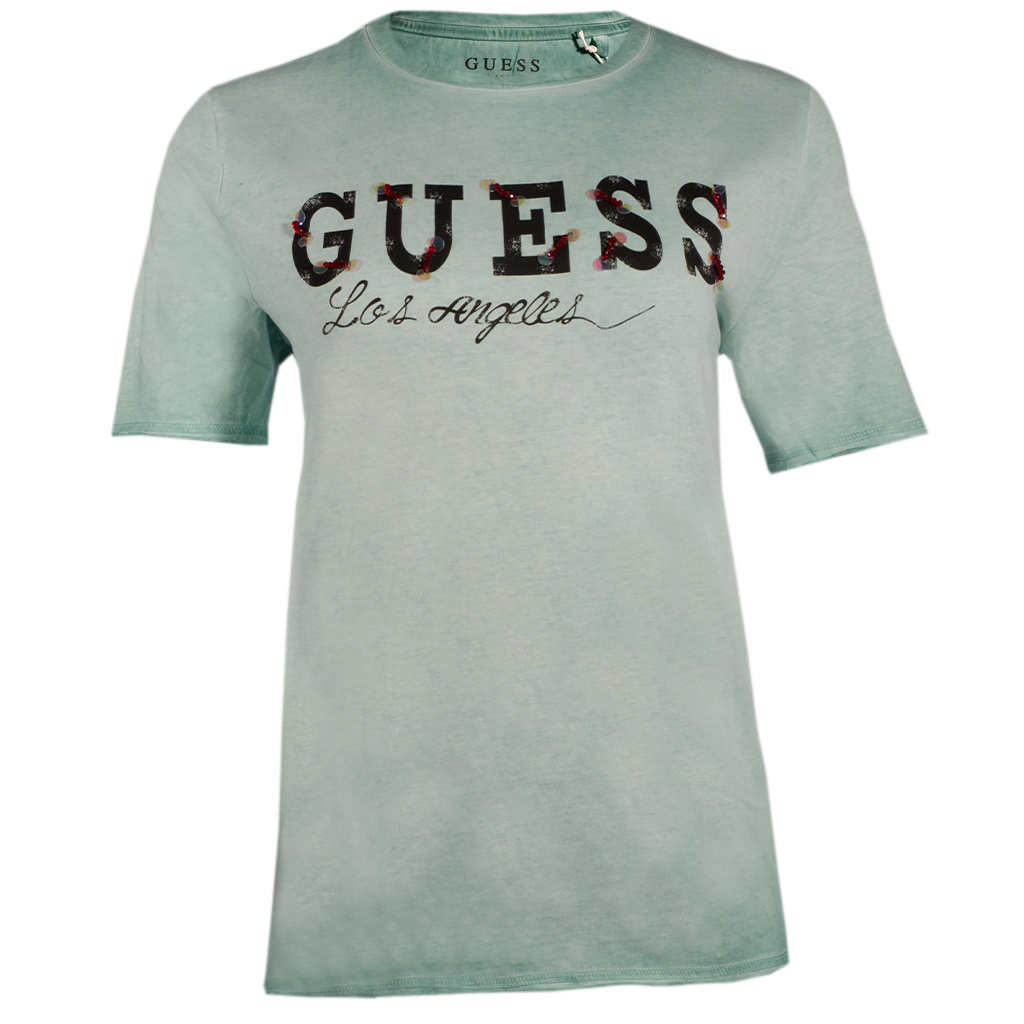 T-shirt Damski GUESS W9GI0K KA0U0 Zielony