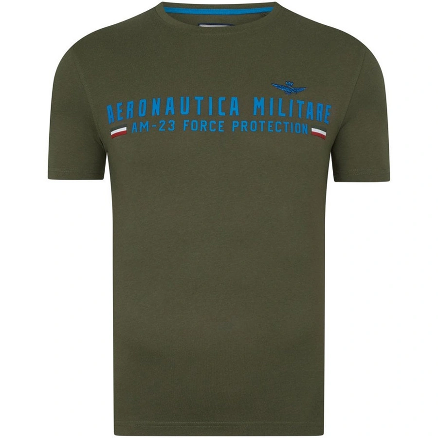 T-shirt Męski Aeronautica Militare 221TS1942J538 Khaki
