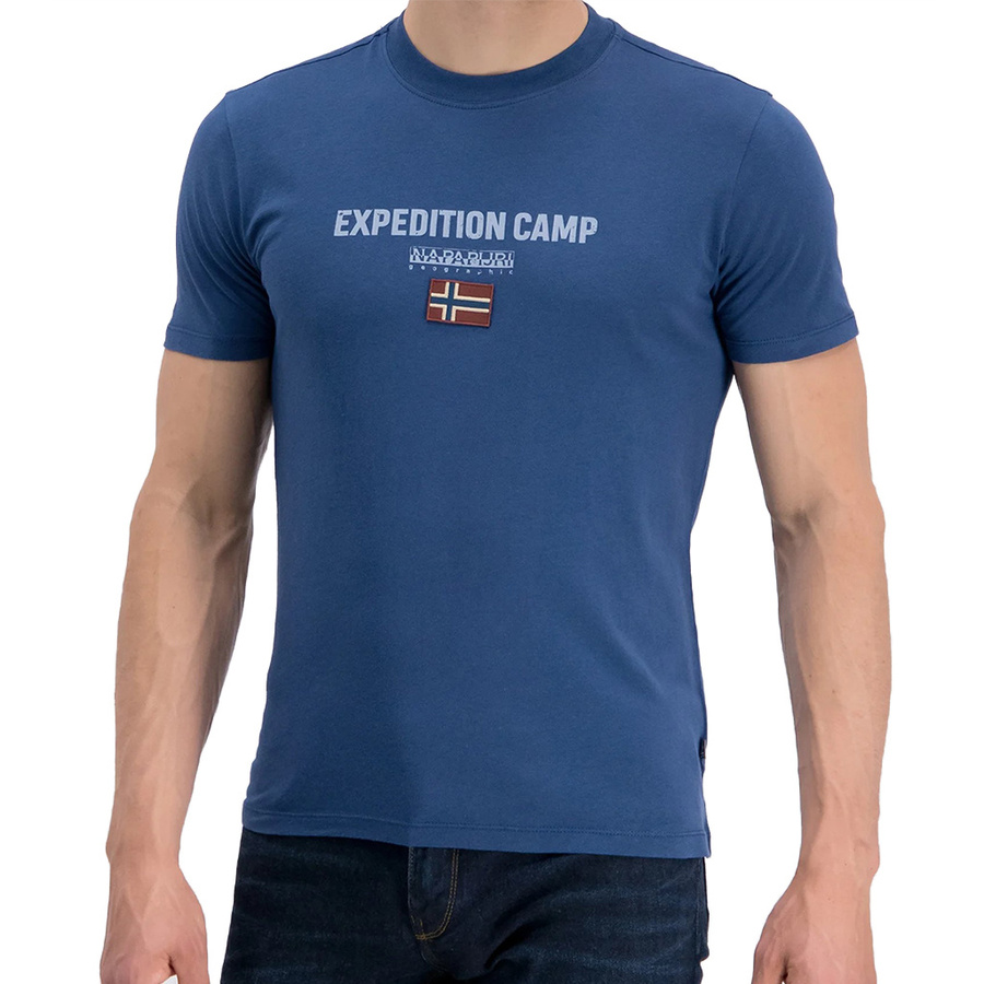 T-Shirt Męski NAPAPIJRI N0YIIX Granatowy