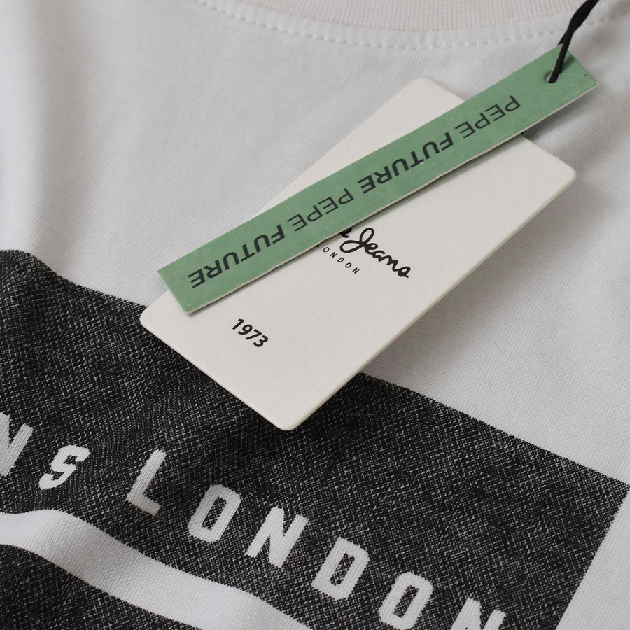 T-shirt Męski PEPE JEANS Oldwive PM508942 Biały