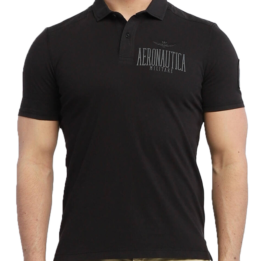 Koszulka Polo Aeronautica Militare PO1612J399 Czarna