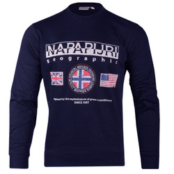 Bluza Męska NAPAPIJRI Print N0YH4U Granatowa