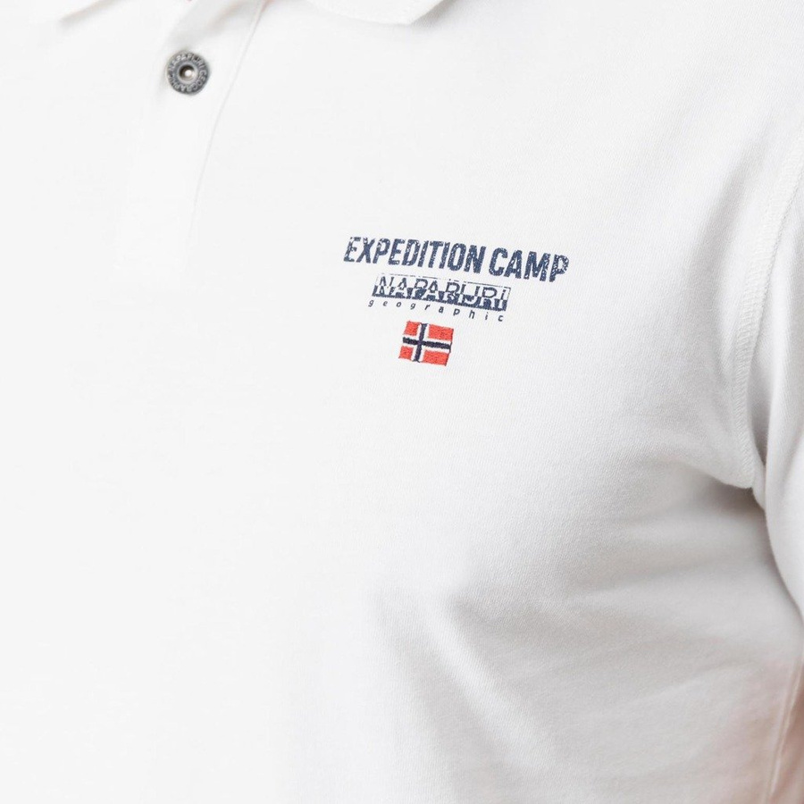Koszulka Polo Napapijri Męska Eonthe Biała N0YIIZ