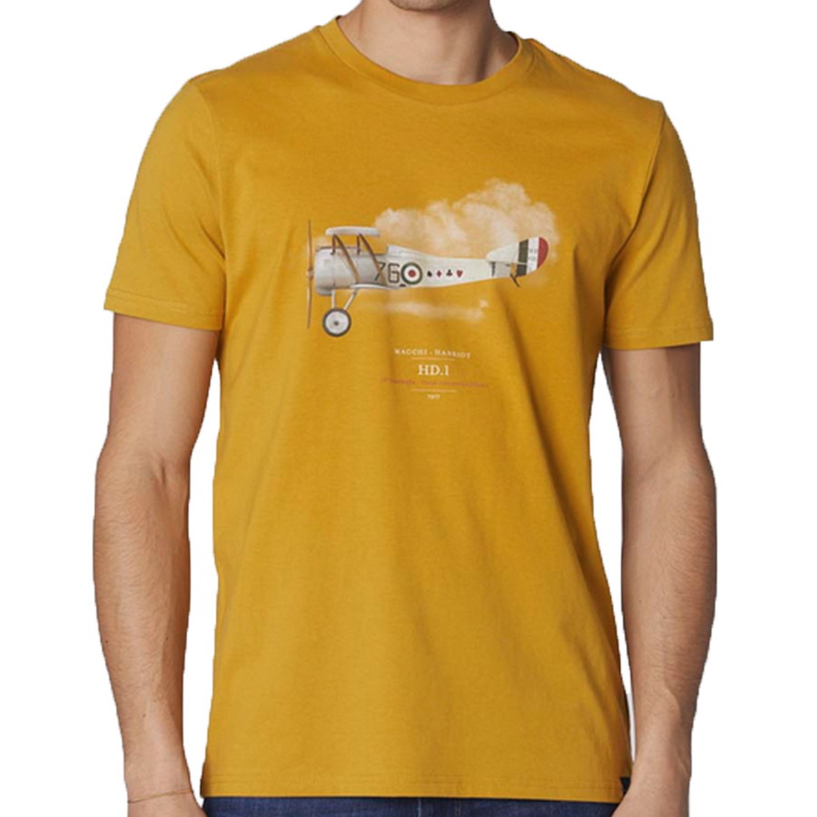 T-shirt Męski Aeronautica Militare 242TS2364J607 Żółty