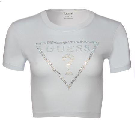 Top T-shirt Damski GUESS K73I56 K8HM0 Błękitny