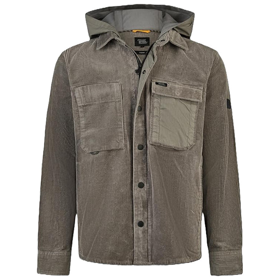 Kurtka Wiosenna Męska Sztruksowa CAMEL ACTIVE 409382/6S82 kamienny szary