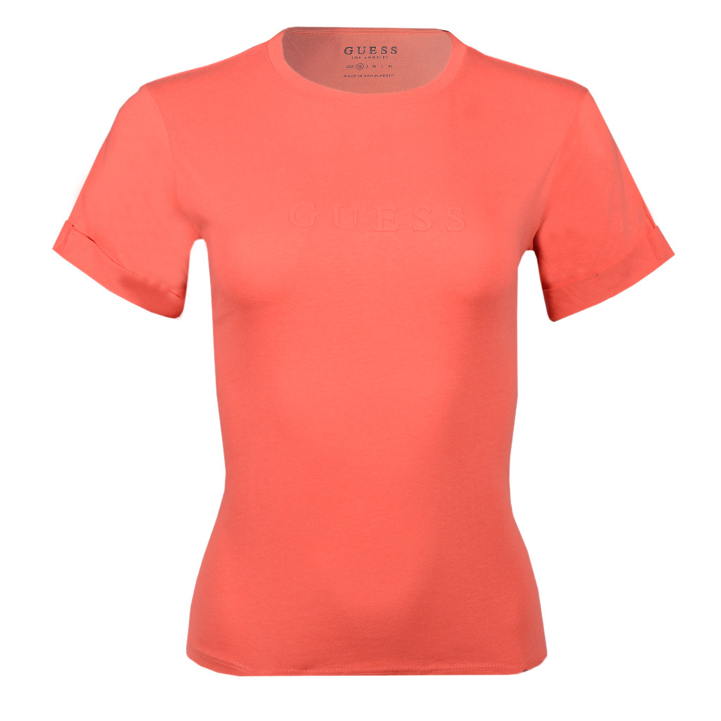 T-shirt Damski GUESS Q2GII3 KB6N1 Pomarańczowy