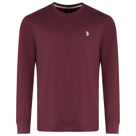 Longsleeve U.S. POLO ASSN. 11C022 98826 Bordowy