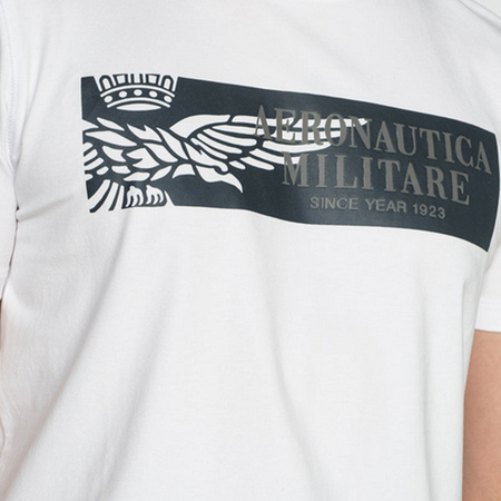 T-shirt Męski Aeronautica Militare 221TS1944J507 Biały
