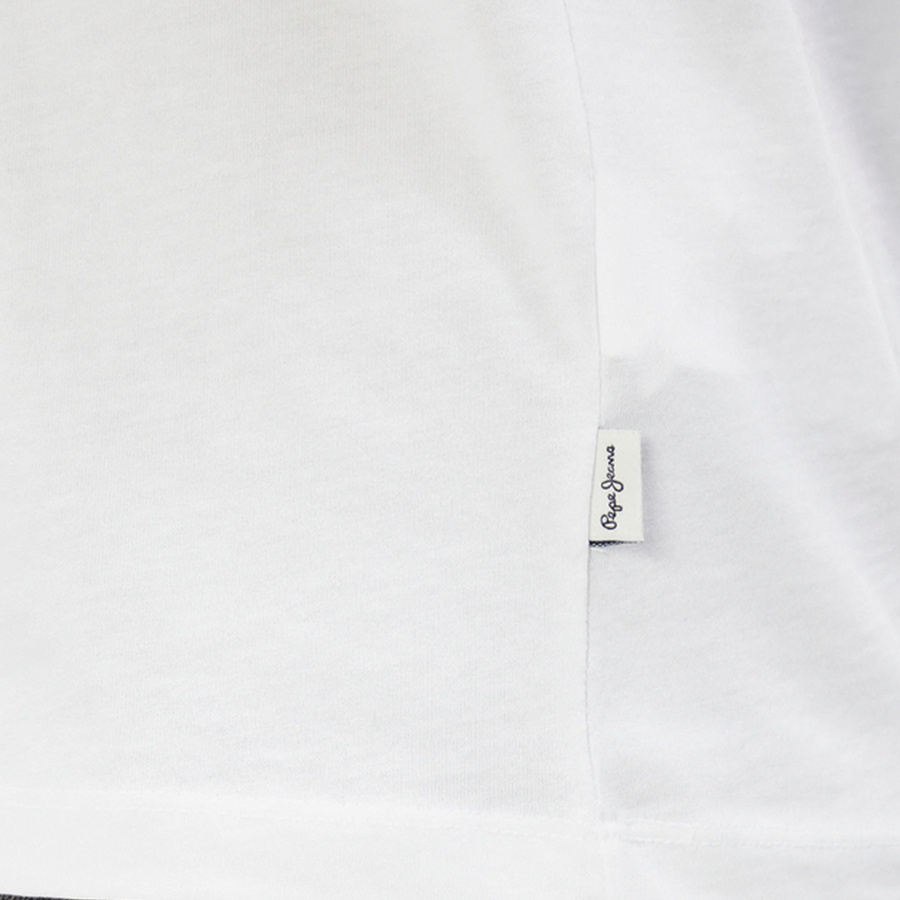 T-shirt Męski PEPE JEANS Flag PM509720 Biały