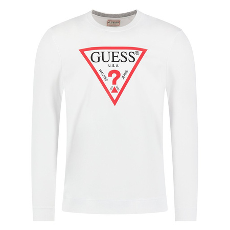 Bluza Męska GUESS LOGO Slim Fit Biały