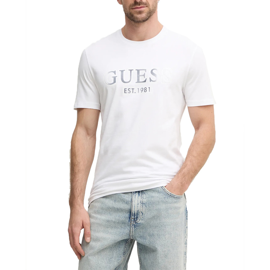 T-shirt Męski GUESS M5RI12 J1314 Biały