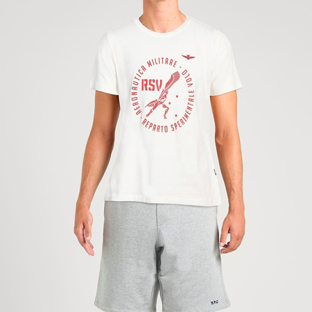 T-shirt Męski Aeronautica Militare 202TS1757J486 Biały