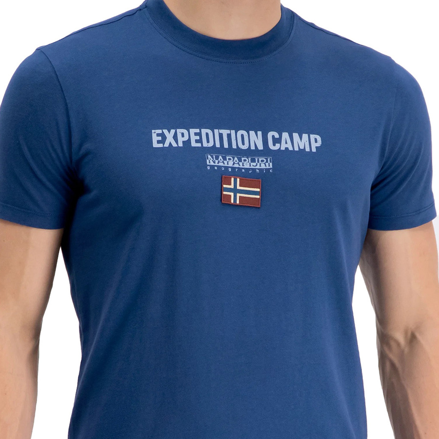 T-Shirt Męski NAPAPIJRI N0YIIX Granatowy