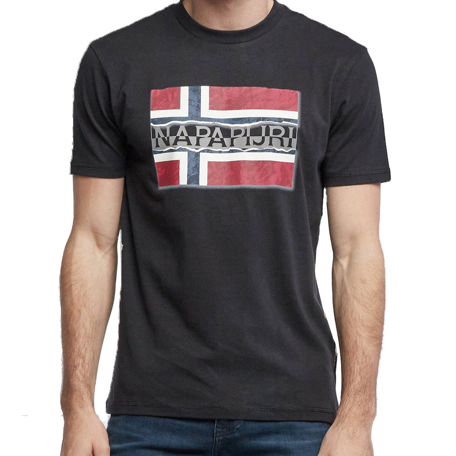T-Shirt Męski NAPAPIJRI NP0A4FRR Czarny