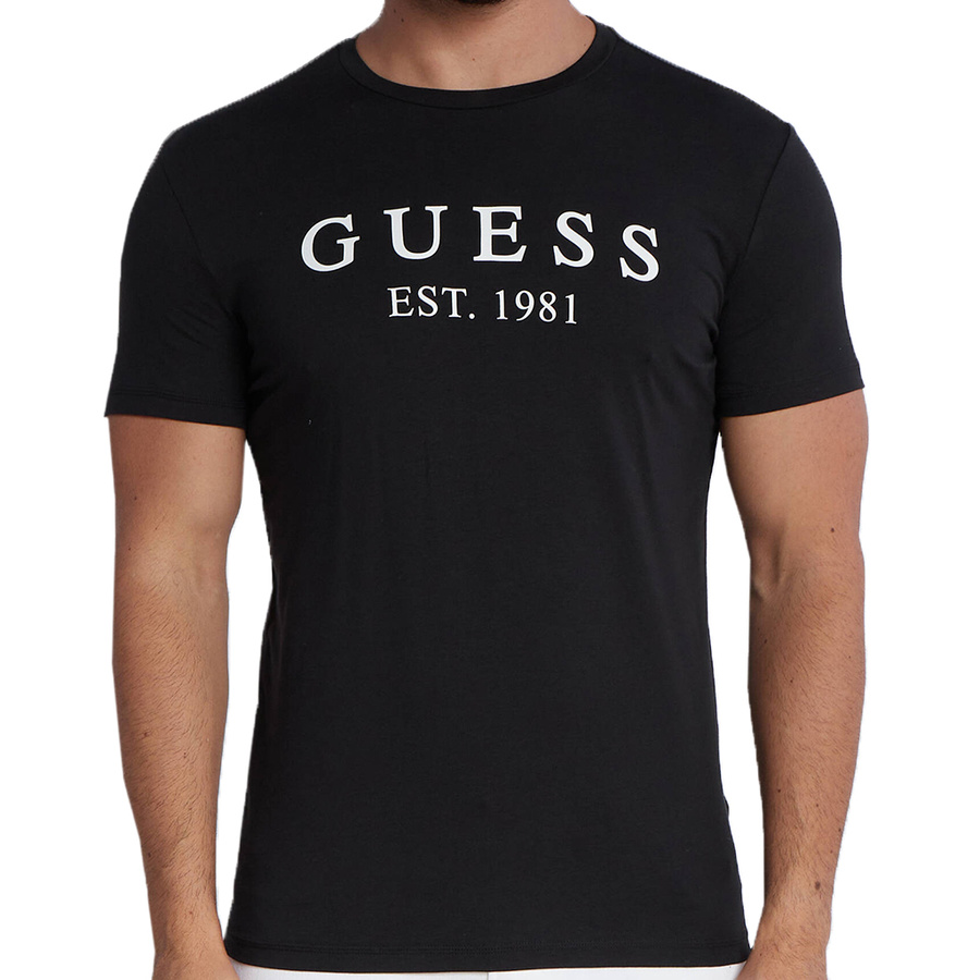 T-Shirt Męski GUESS Logo U3BI22 K6YW0 Czarny