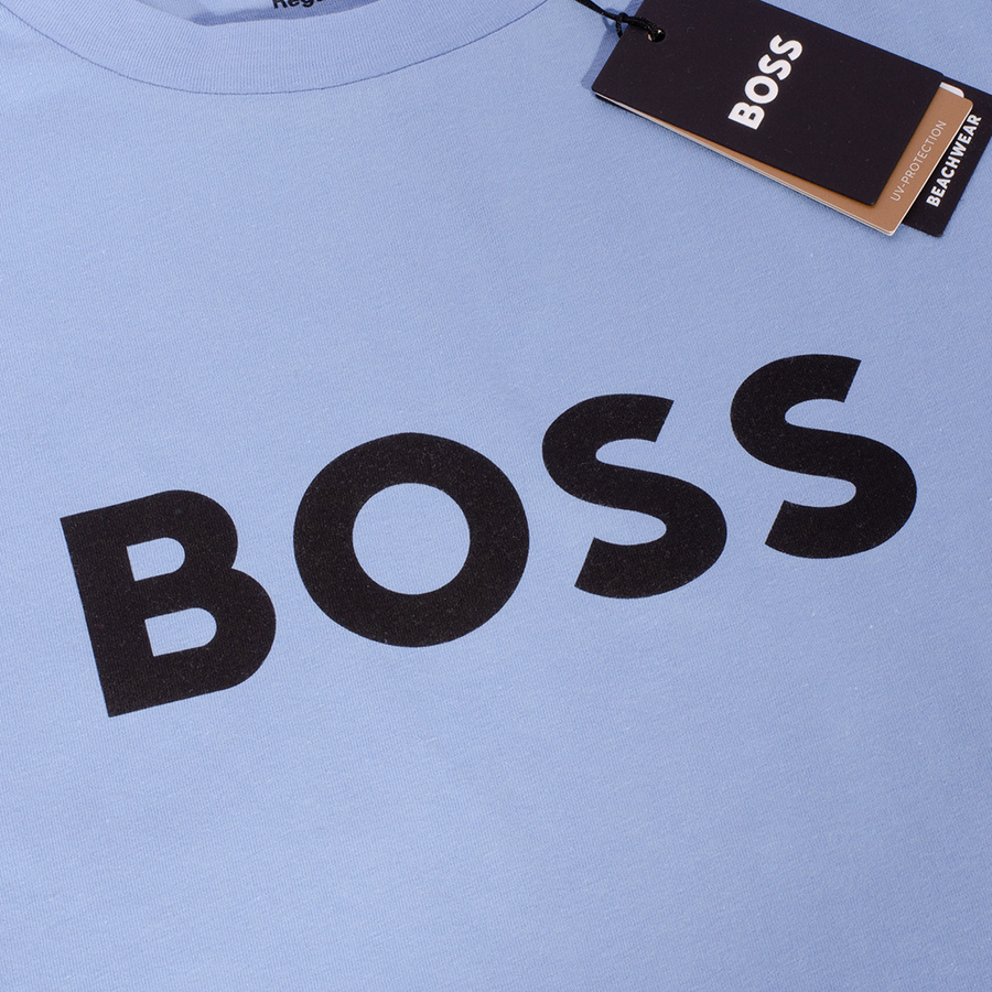 T-shirt Męski HUGO BOSS 50491706 Błękitna