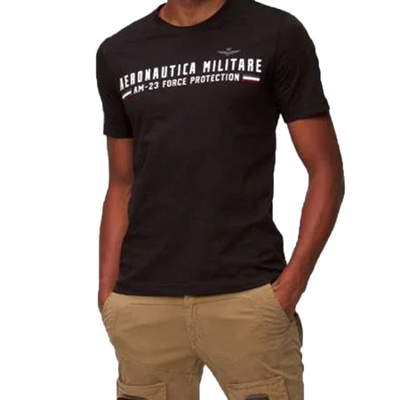 T-shirt Męski Aeronautica Militare 242TS1942J538 Czarny