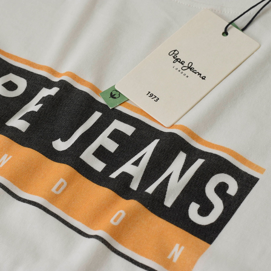 T-shirt Męski PEPE JEANS Oldwive PM508942 Biały