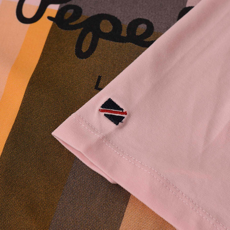 T-shirt Męski PEPE JEANS Oldwive PM508942 Różowy