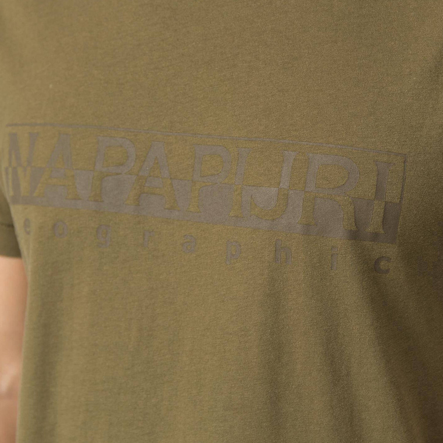 T-shirt Męski NAPAPIJRI N0YIJ9 Regular Fit Khaki
