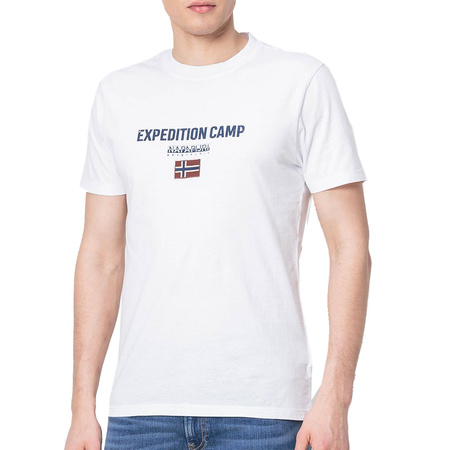 T-Shirt Męski NAPAPIJRI N0YIIX Biały