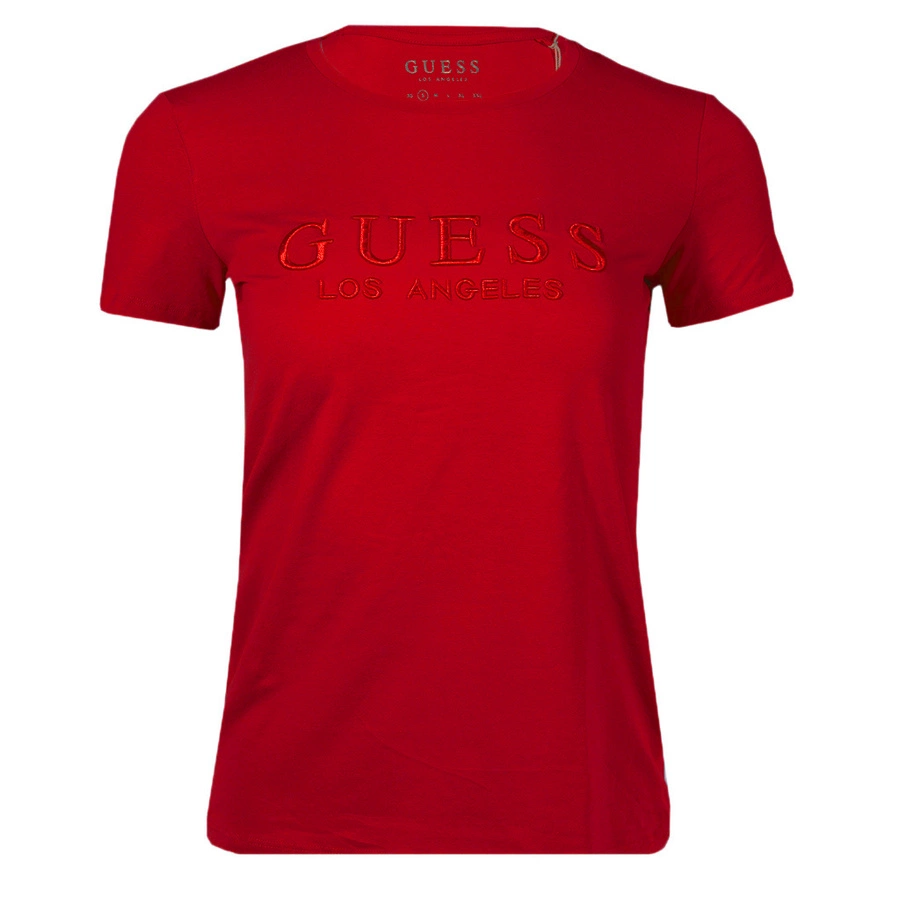 T-Shirt Damski GUESS Logo M1RI28 J1311 Czerwony