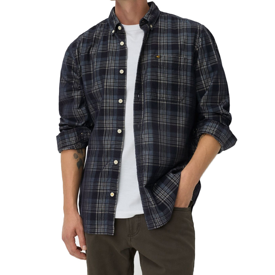 Koszula Męska CAMEL ACTIVE 409143-6S43 w kratę Niebieska