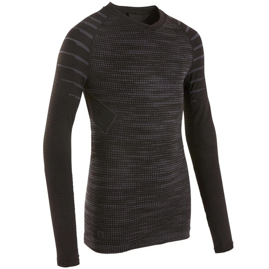 Dziecięca Koszulka Termoaktywna KIPSTA Czarna