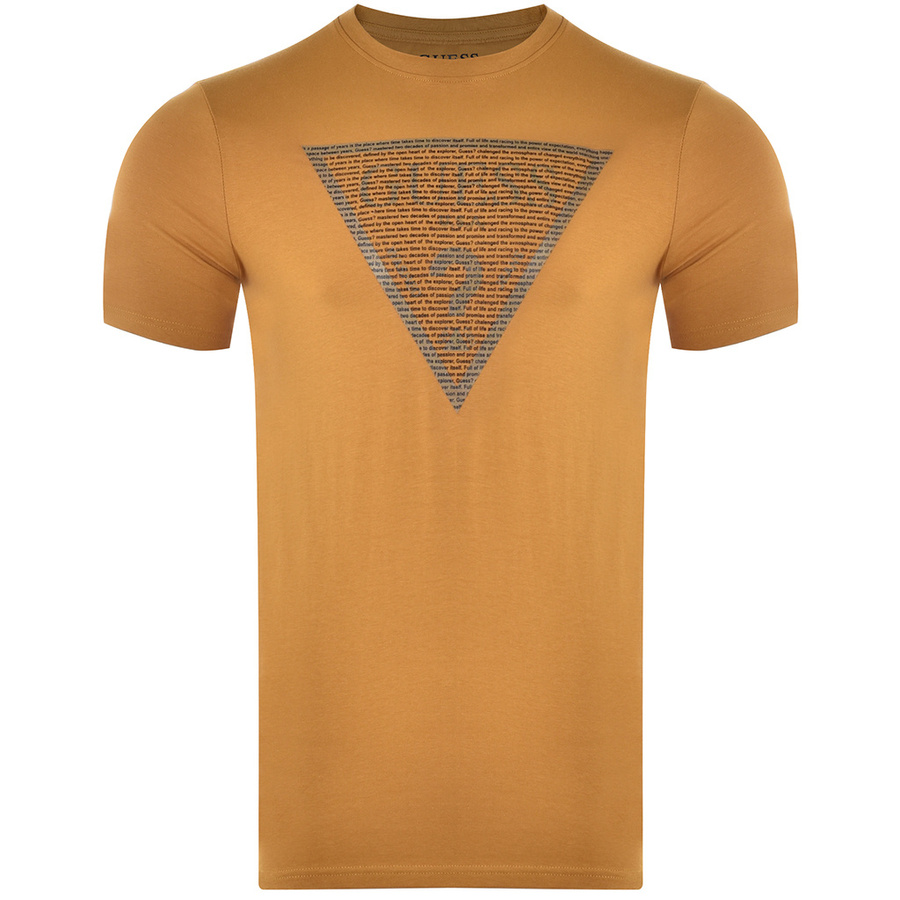 T-Shirt Męski GUESS Logo M1RI28 J1311 Bursztynowy