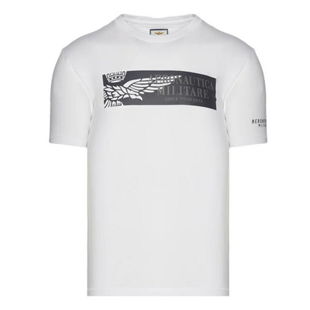 T-shirt Męski Aeronautica Militare 221TS1944J507 Biały