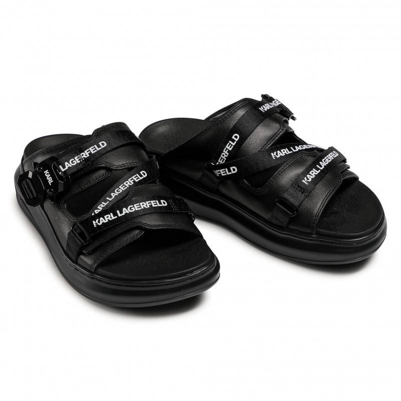 Klapki KARL LAGERFELD KL62513 Black Lthr/Mono