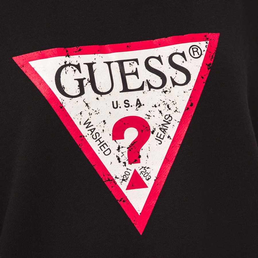 BLUZA GUESS DAMSKA CZARNA LOGO W93Q73K8K90