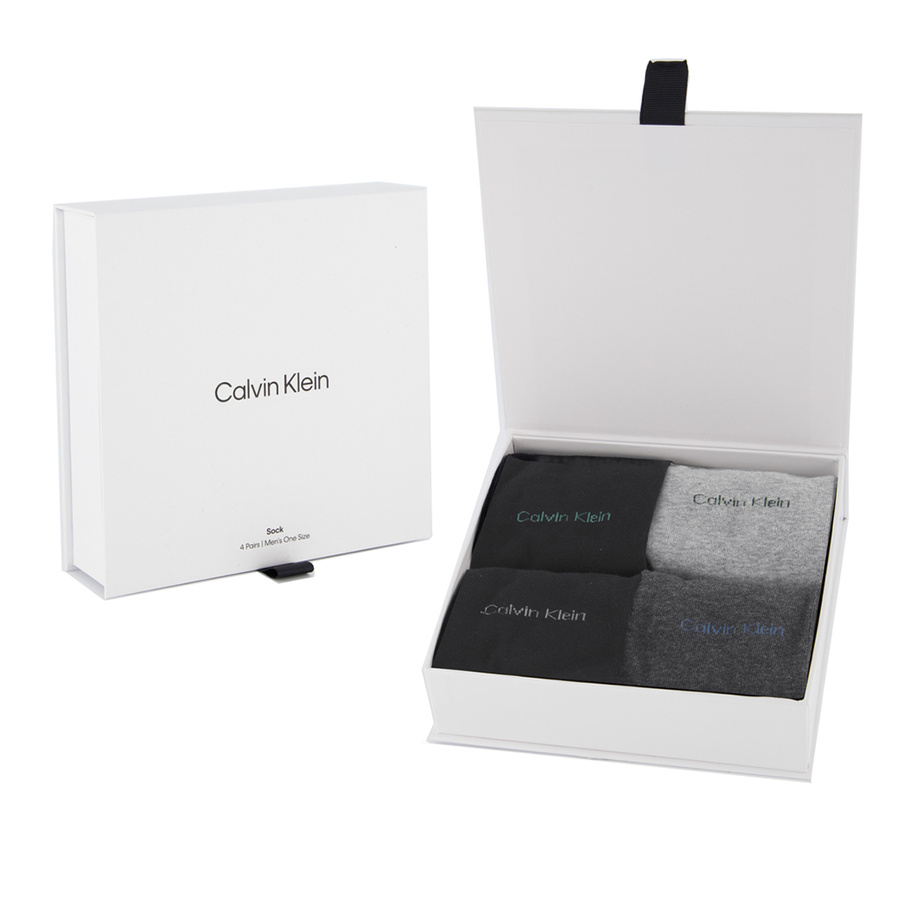 Skarpety Męskie CALVIN KLEIN 4-PACK 701229429 Czarny/Szary