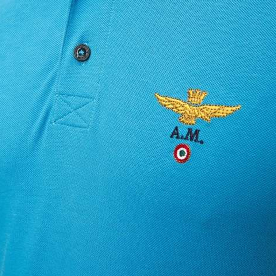 Koszulka Polo Aeronautica Militare 241PO1308P82 Niebieska