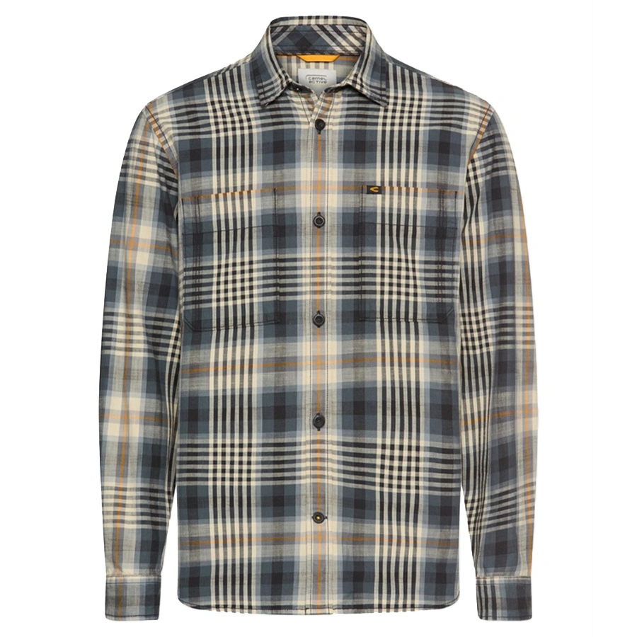 Koszula Męska CAMEL ACTIVE 409117-6S17-88 w kratę Szara