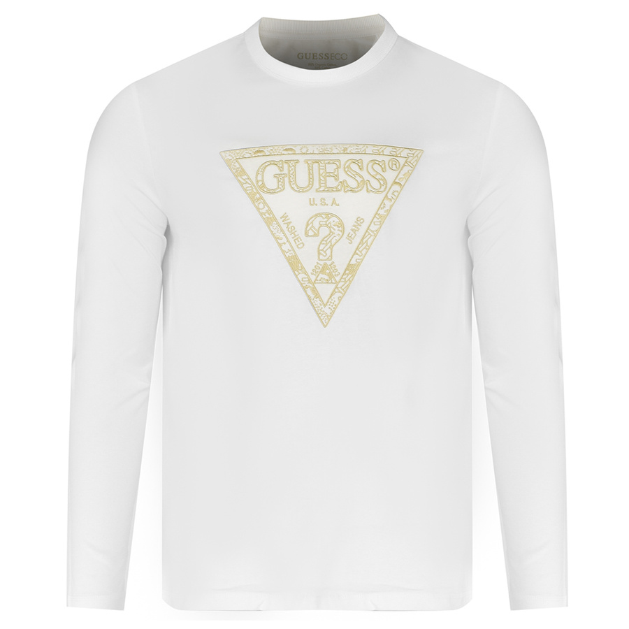Longsleeve Męski GUESS Logo M4YI27 K8FQ4 Biały