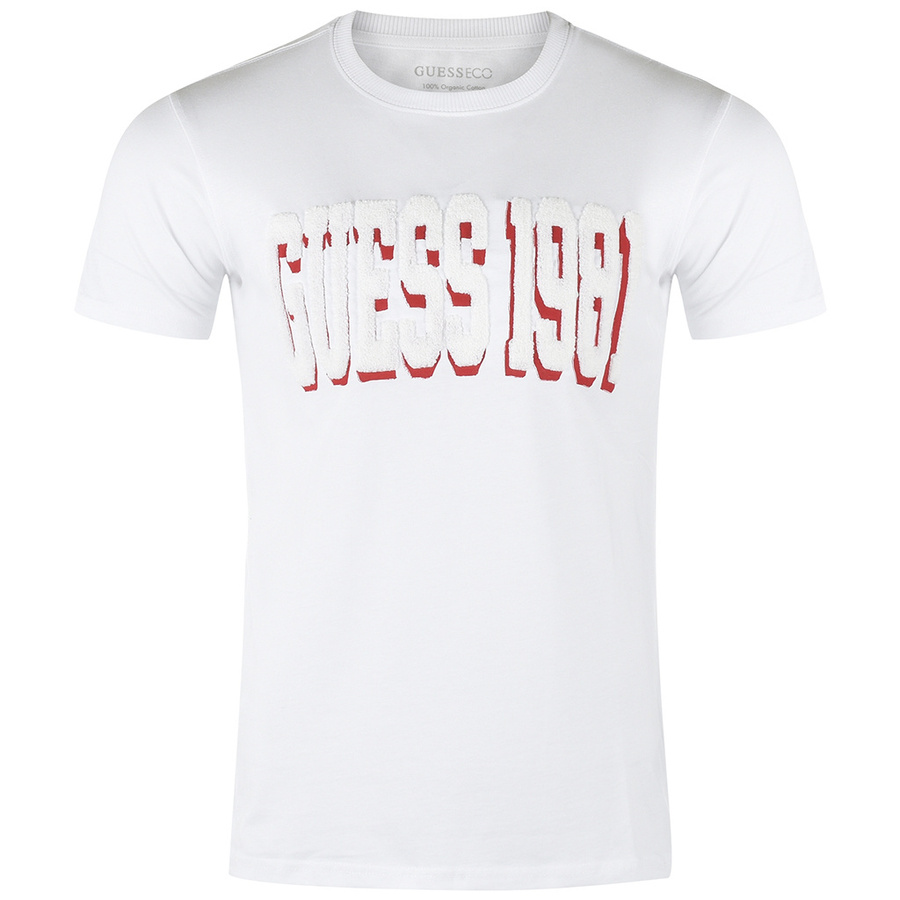 T-shirt Męski GUESS Logo M1YI65J1311 Biały