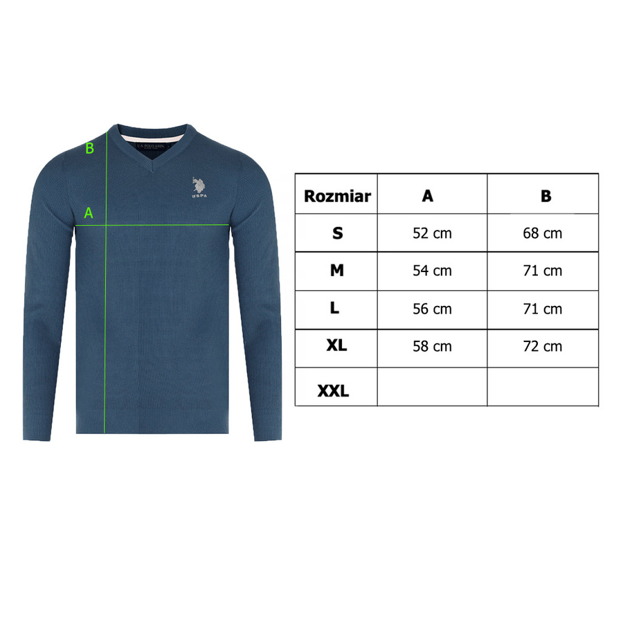 Sweter Męski U.S. POLO ASSN. 11C020 98826 Szpic