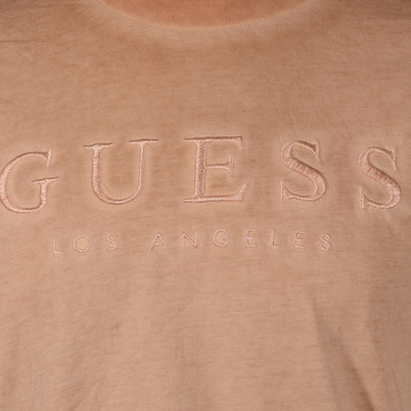 T-Shirt Męski GUESS Logo M1RI71 BI3Z11 Brązowy