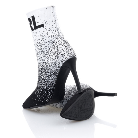 Botki KARL LAGERFELD KL31371 Black Knit -50%