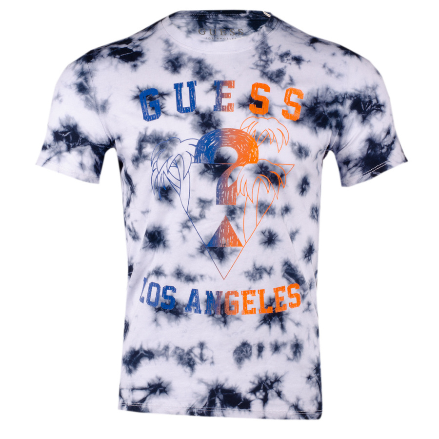 T-Shirt Męski GUESS X1YI01 KAK90 Niebieski