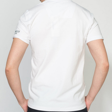 T-shirt Męski Aeronautica Militare 221TS1944J507 Biały