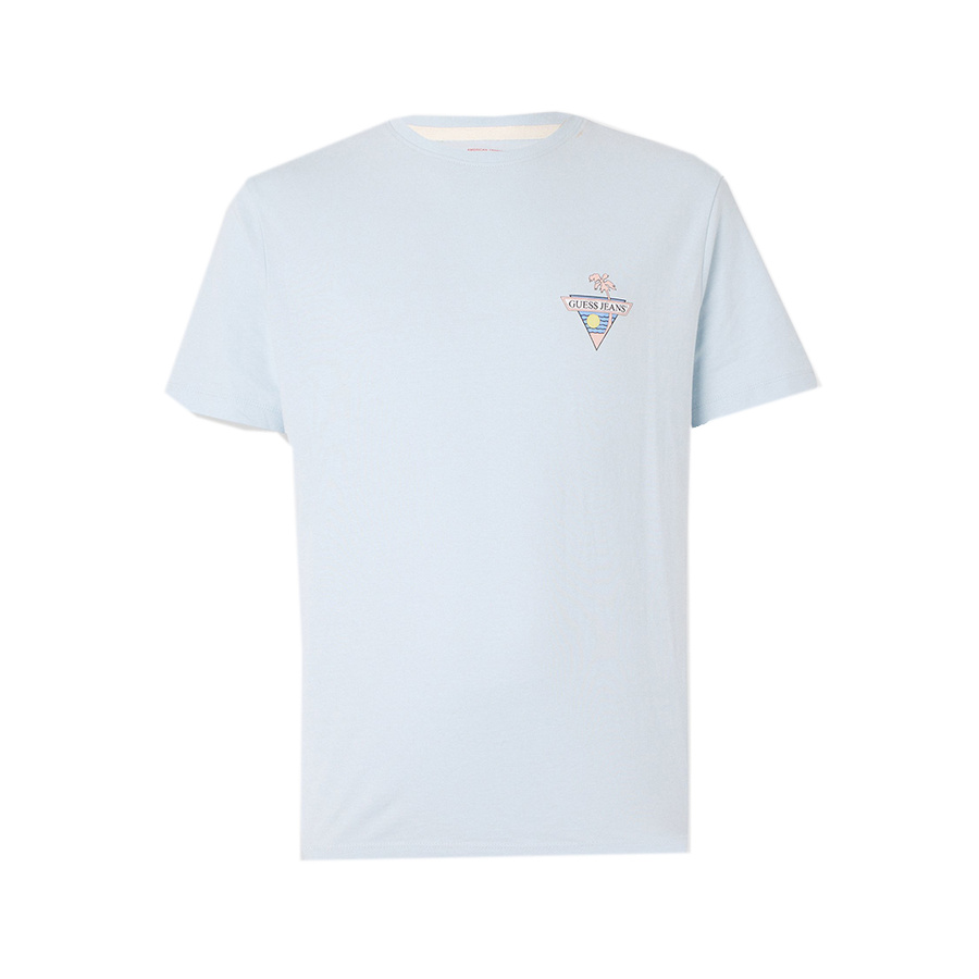T-shirt Męski GUESS Logo M5GI55 K8FQ4 Niebieski