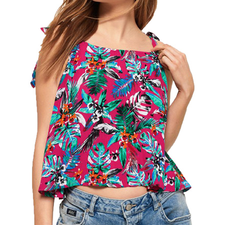 Top Bluzka SUPERDRY G60002AQ Tropikalny Róż