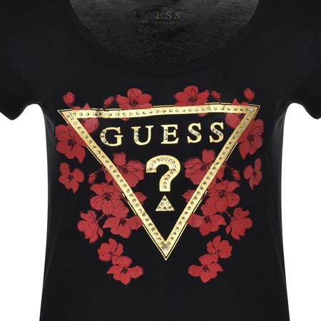 T-shirt Damski GUESS M84I0O K6YW9 Czarny